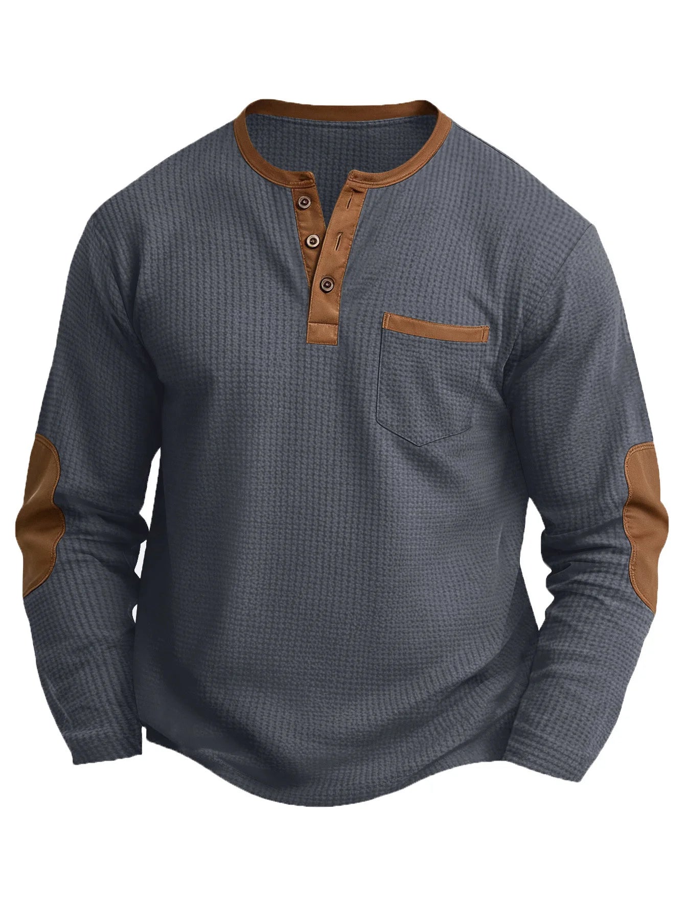 Beeckhoven™ | Casual Wafelstructuur Henley Trui