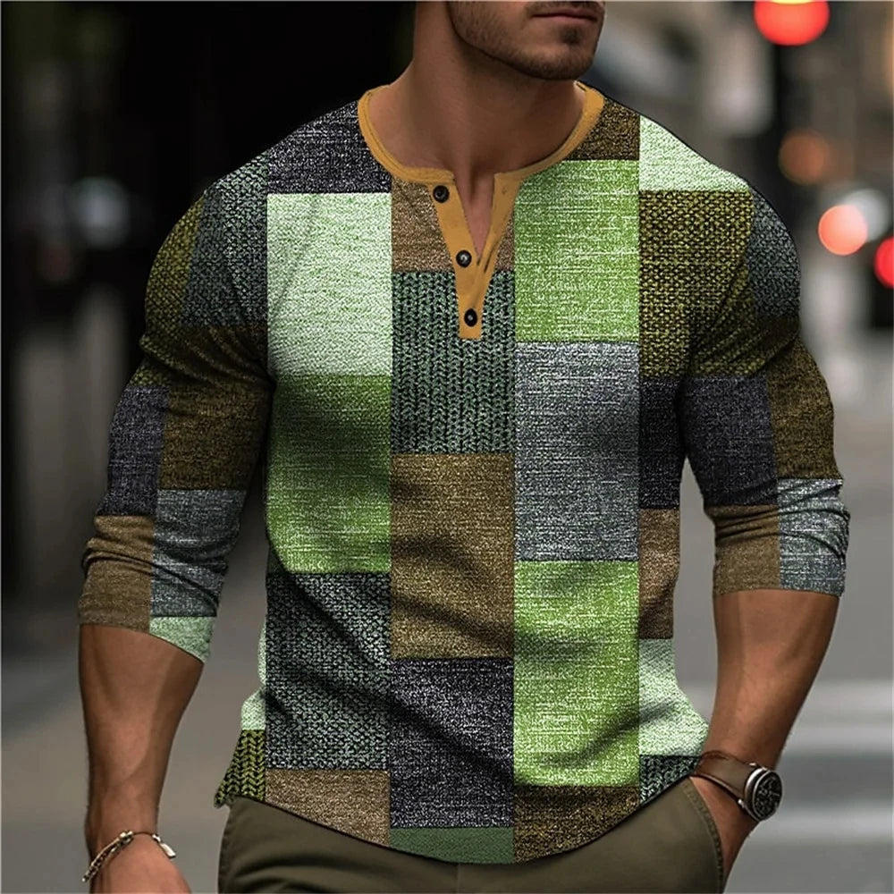 Beeckhoven™ | Kleurrijk Mannen Shirt Met Lange Mouwen