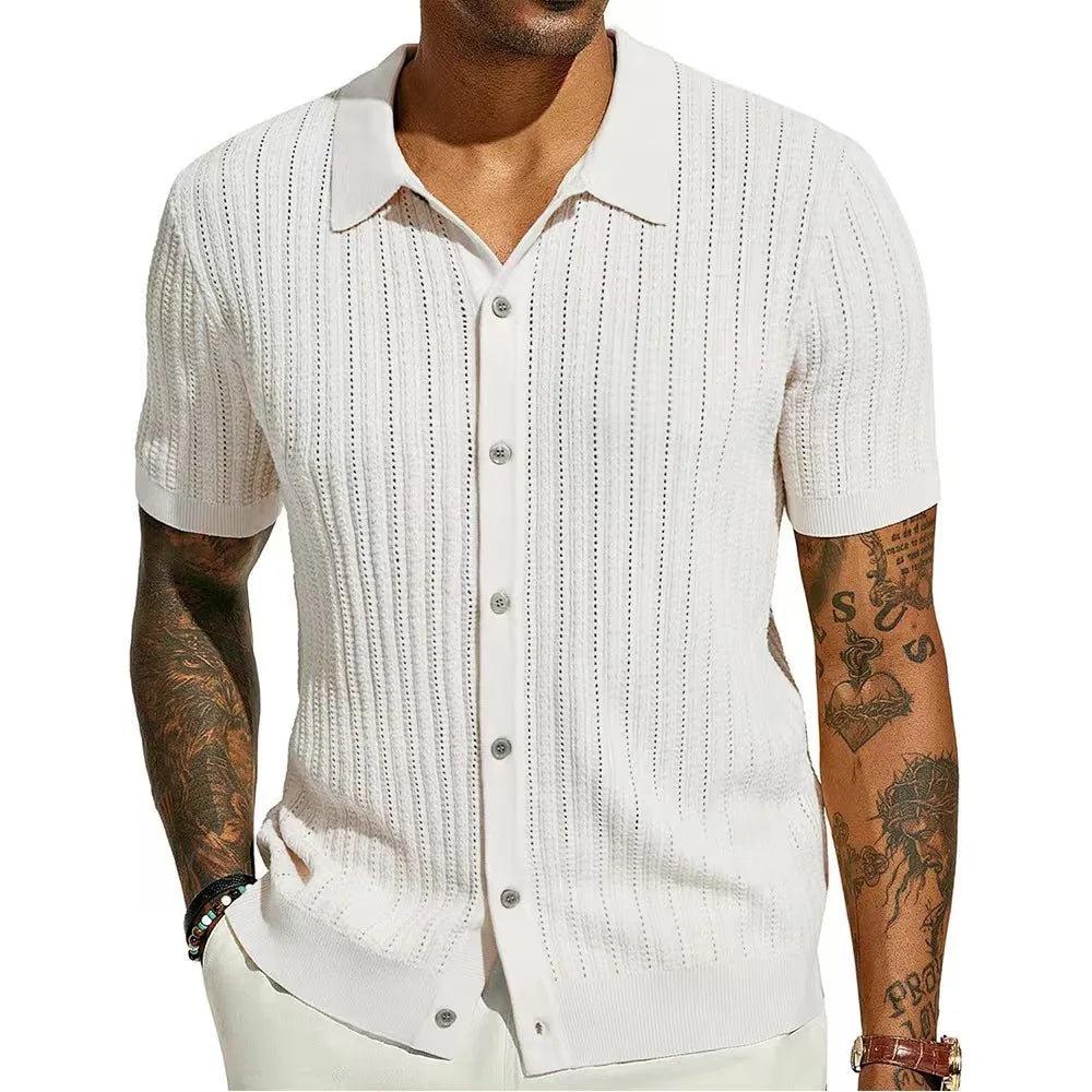 Beeckhoven™ | Luchtig Gebreid Zomershirt Met Knopen