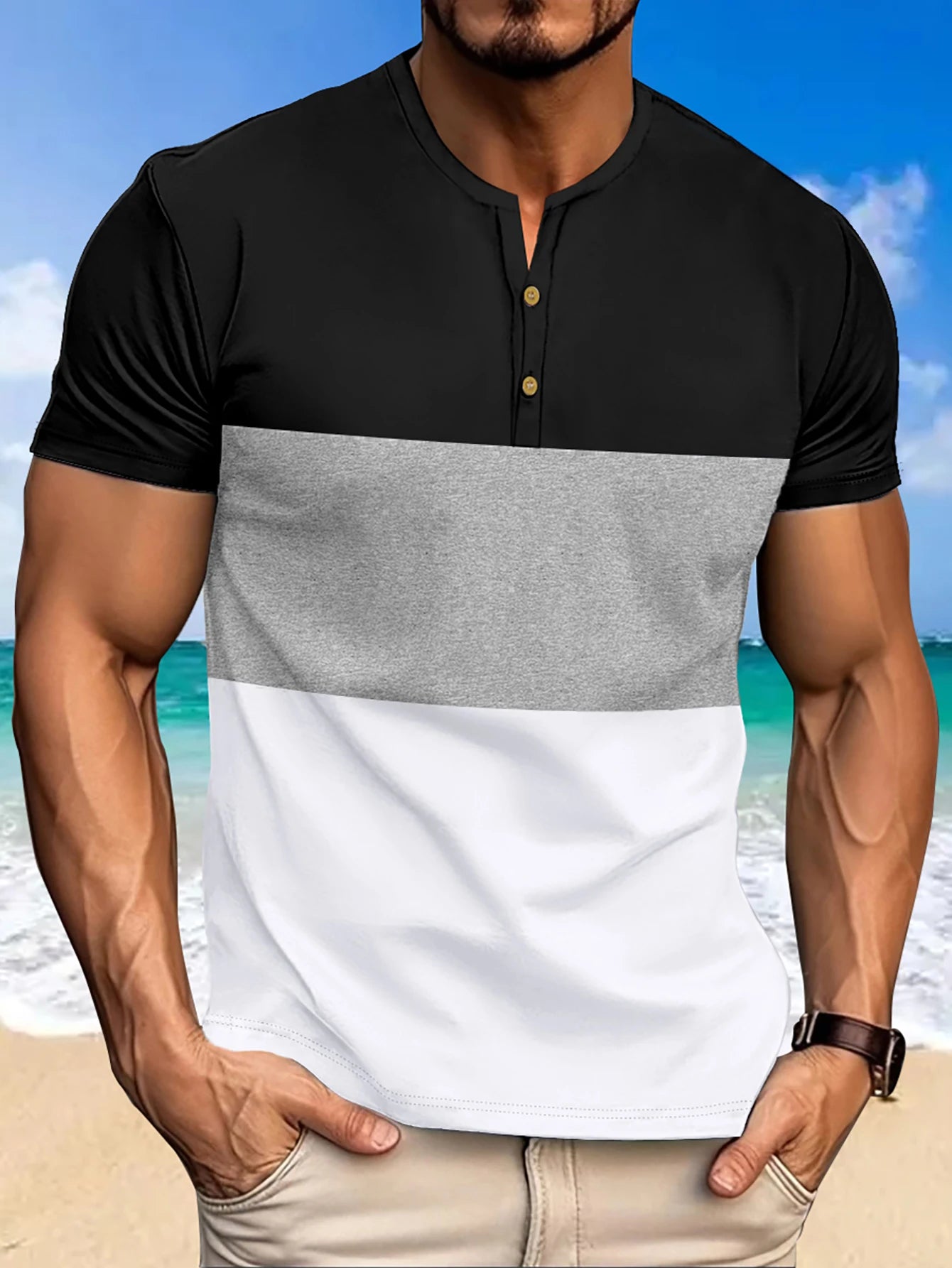 Beeckhoven™ | Kleurrijk Poloshirt Met Knopen