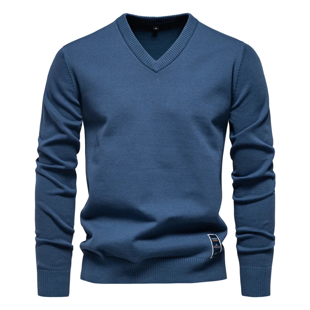 Beeckhoven™ | Katoenen V-Hals Heren Sweater