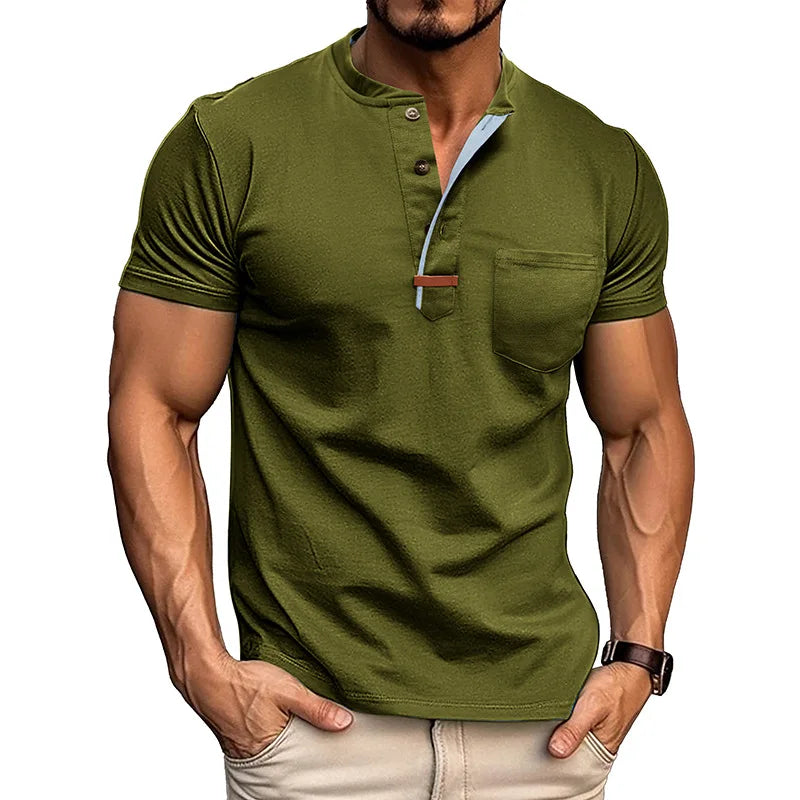 Beeckhoven™ | Klassiek Heren Shirt met Henley Kraag
