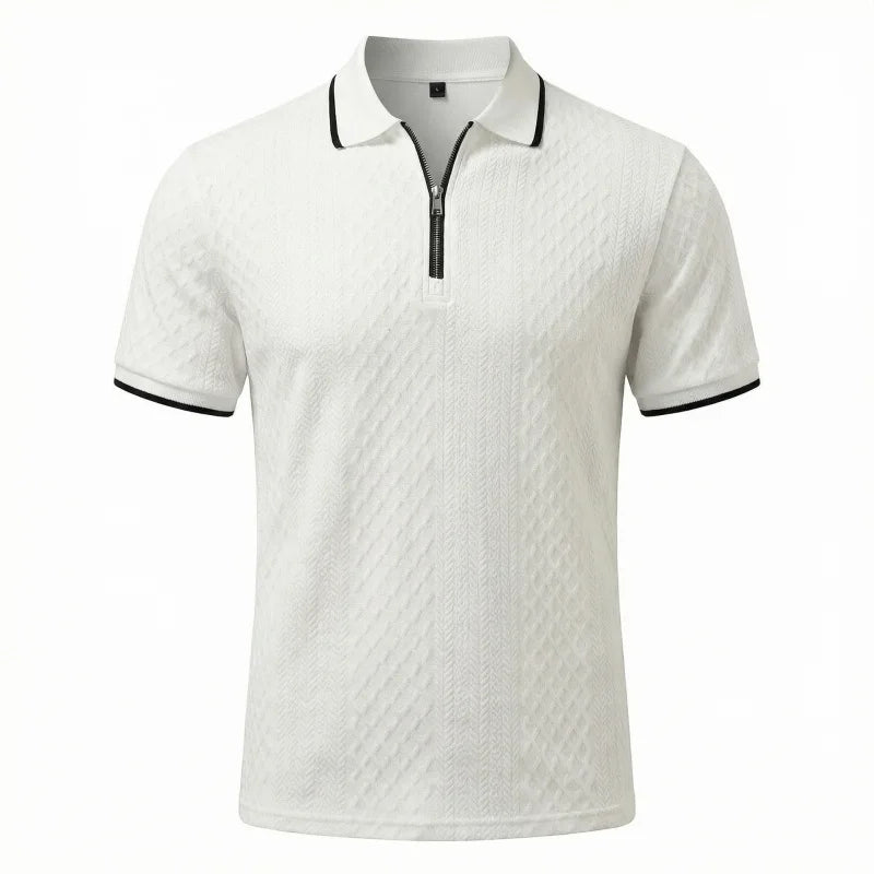 Beeckhoven™ | Heren Textuurpolo Met Rits