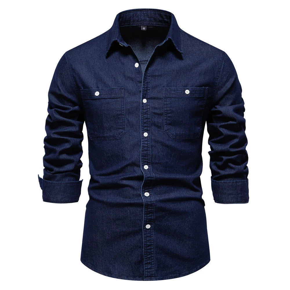 Beeckhoven™ | Hoogwaardig Denim Heren Overhemd