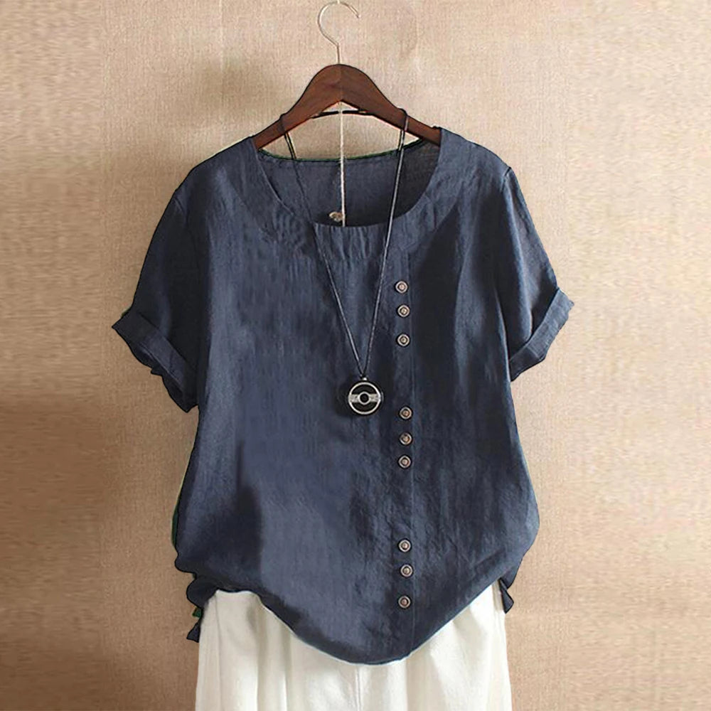Beeckhoven™ | Luchtige en Comfortabele Katoenen Damesblouse