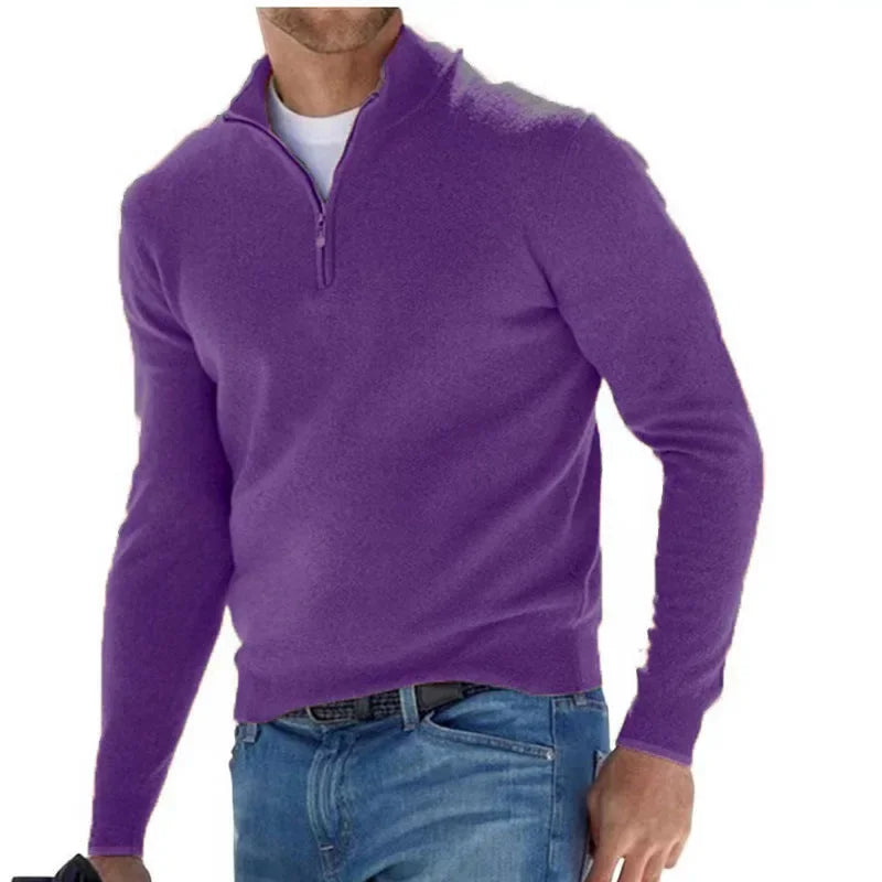 Beeckhoven™ | Casual Heren Trui Met Halve Rits
