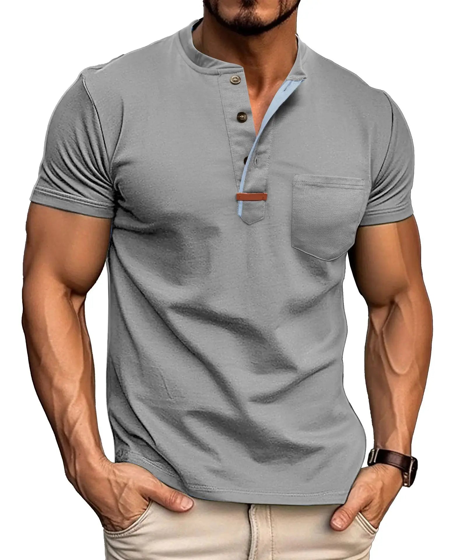 Beeckhoven™ | Klassiek Heren Shirt met Henley Kraag