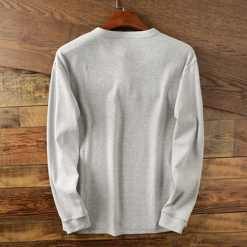 Beeckhoven™ | Wafel Gebreid Henley Shirt