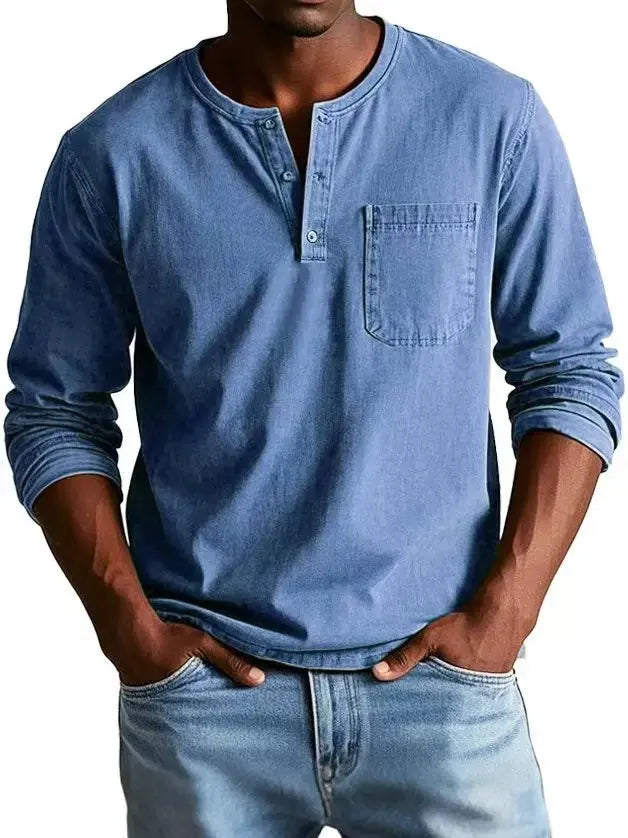 Beeckhoven™ | Heren Casual Henley Longsleeve