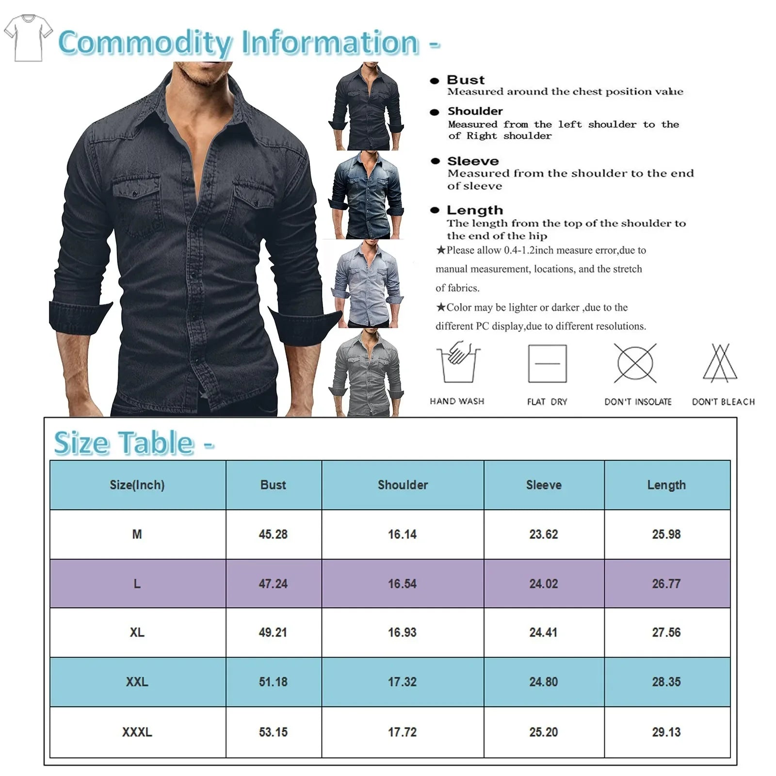 Beeckhoven™ | Stoer Heren Denim Shirt