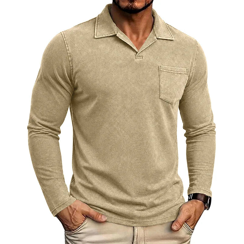 Beeckhoven™ | Vintage Mannen Shirt Met Lange Mouwen