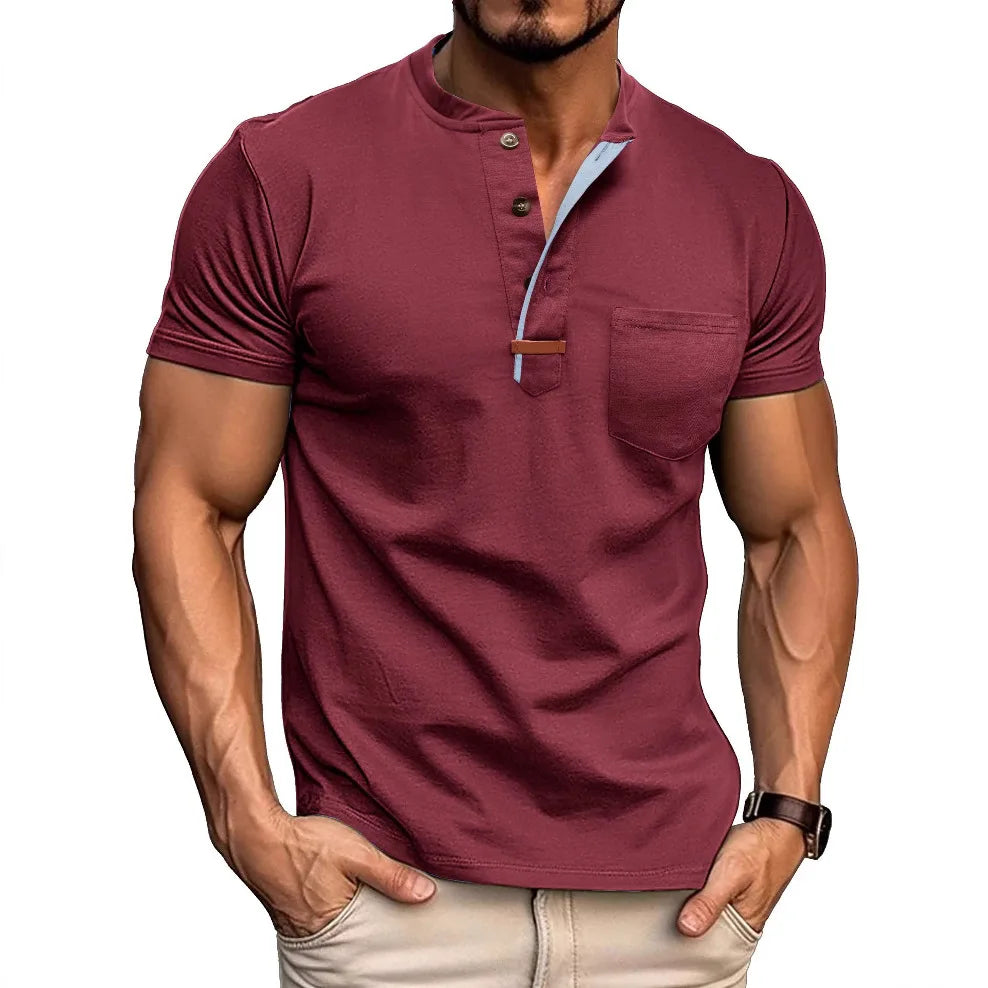Beeckhoven™ | Klassiek Heren Shirt met Henley Kraag