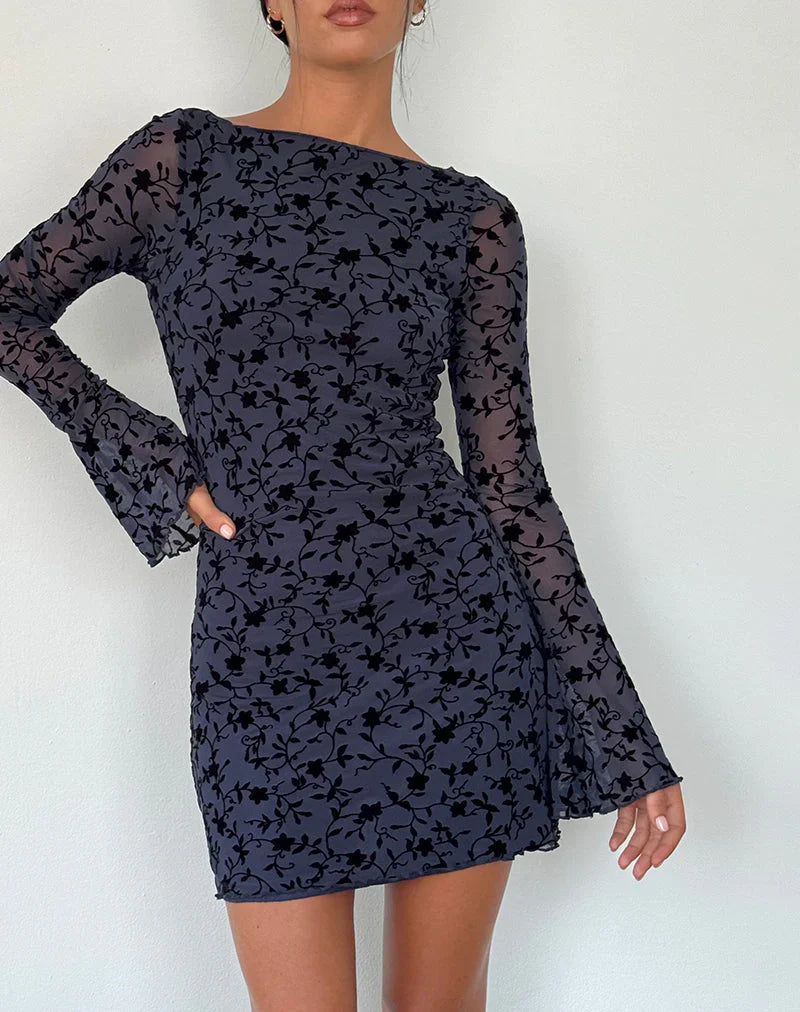 Sarah™ | Bloemenjurk Met Lange Mouwen