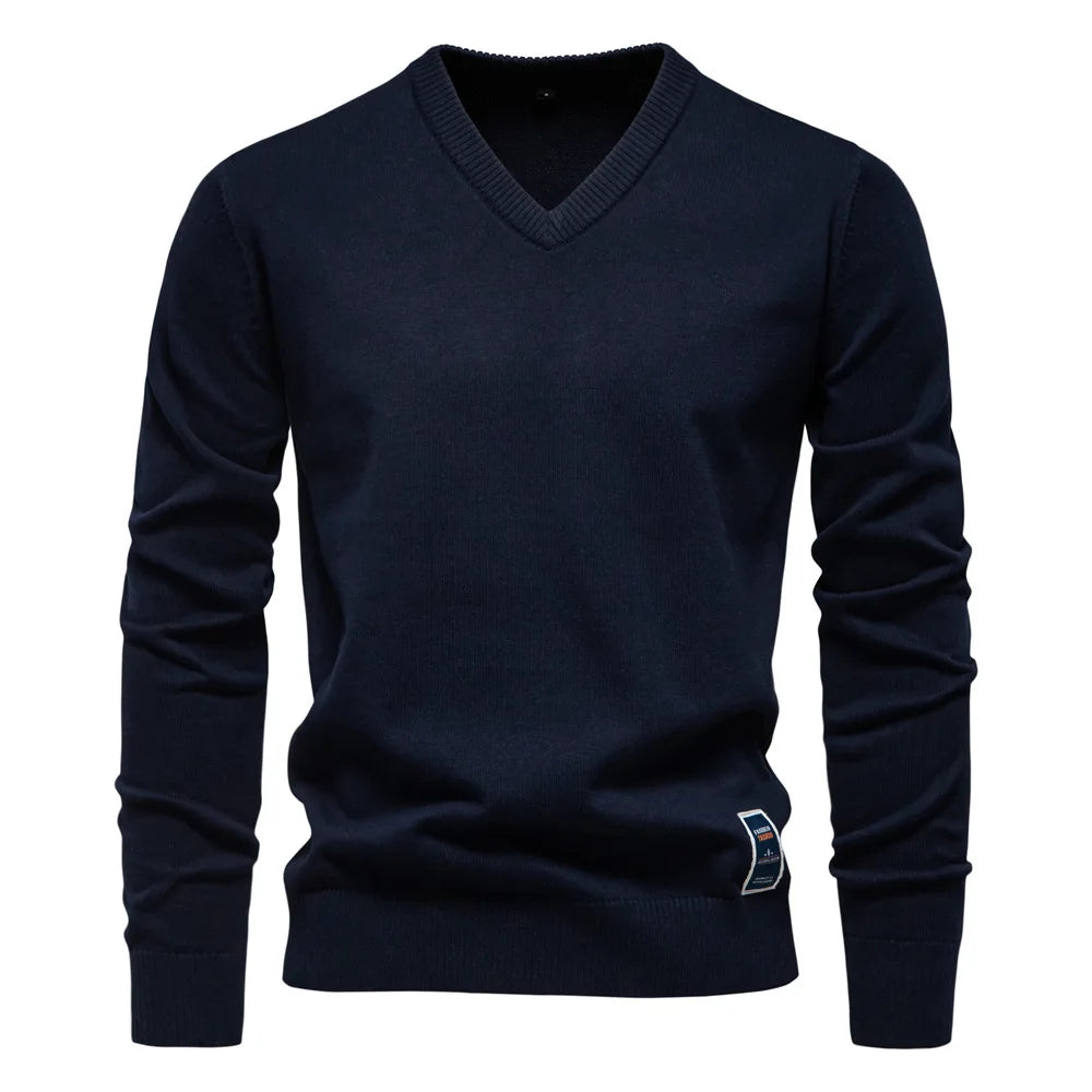 Beeckhoven™ | Katoenen V-Hals Heren Sweater