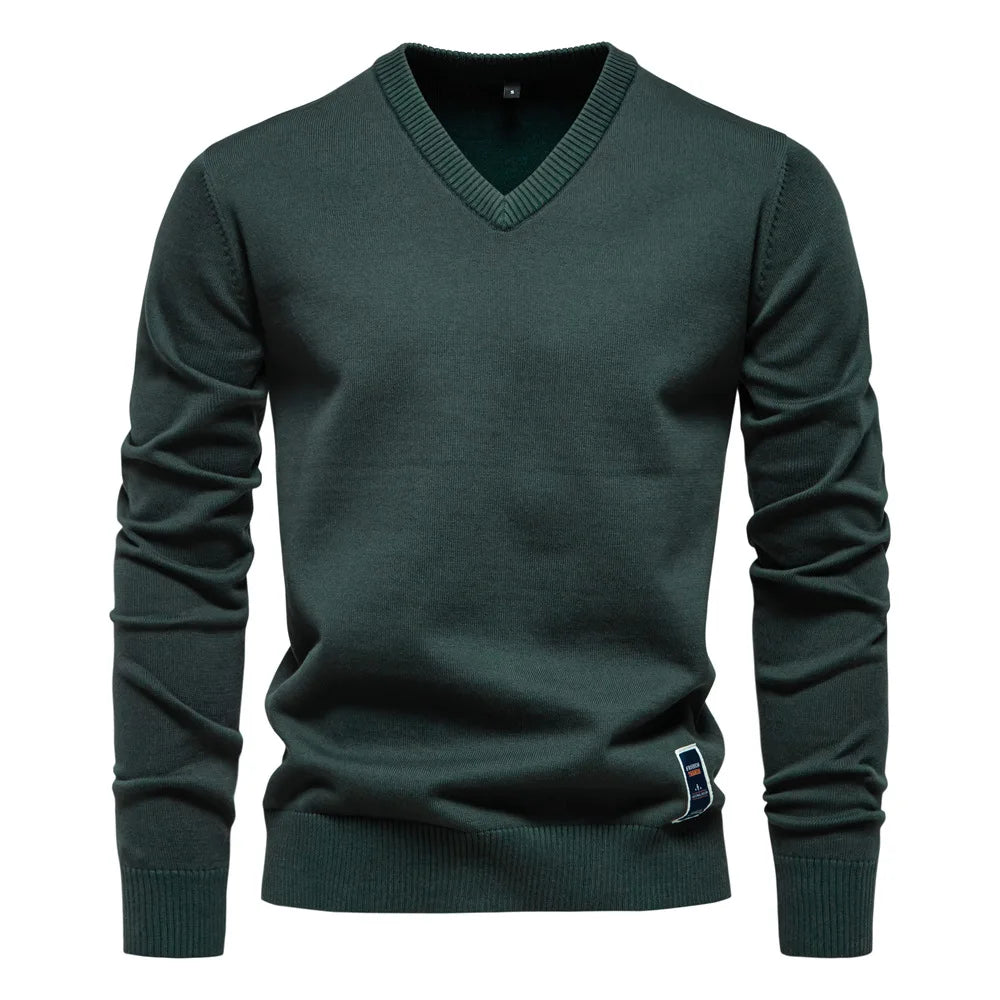 Beeckhoven™ | Katoenen V-Hals Heren Sweater