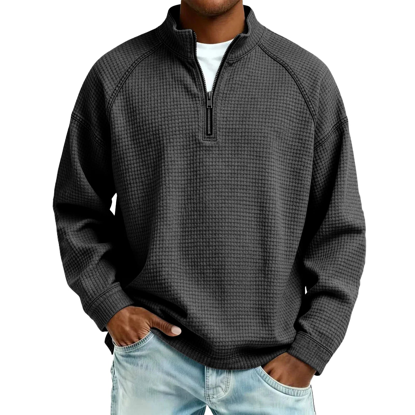 Beeckhoven™ | Wafelgebreid Mannen Sweatshirt