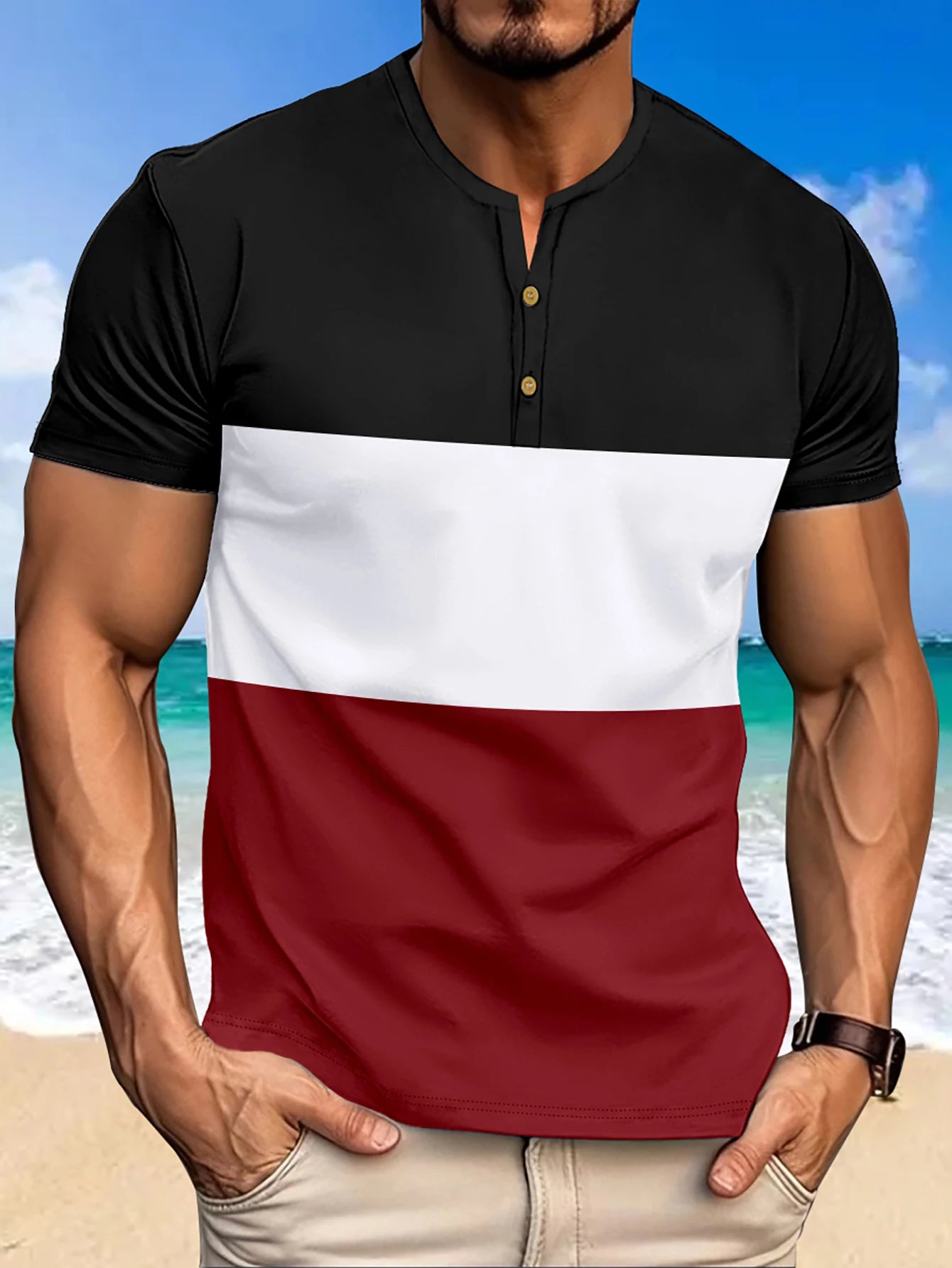 Beeckhoven™ | Kleurrijk Poloshirt Met Knopen