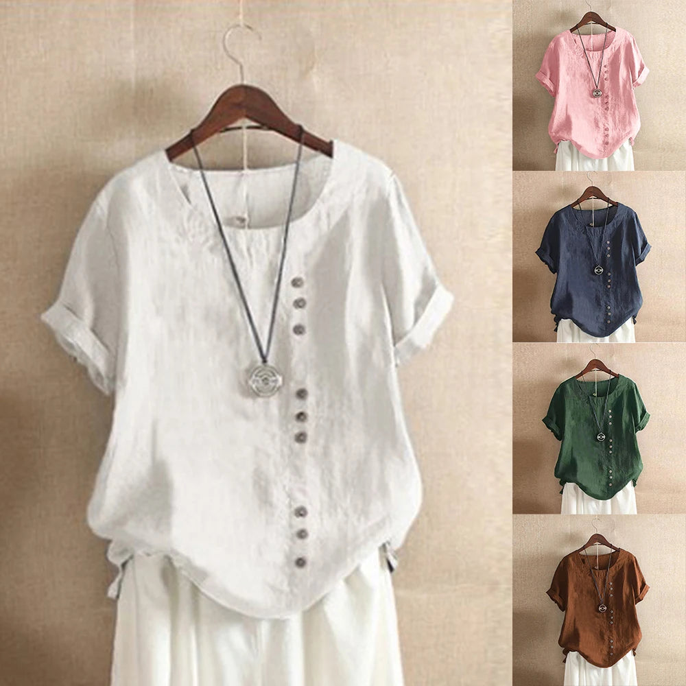 Beeckhoven™ | Luchtige en Comfortabele Katoenen Damesblouse