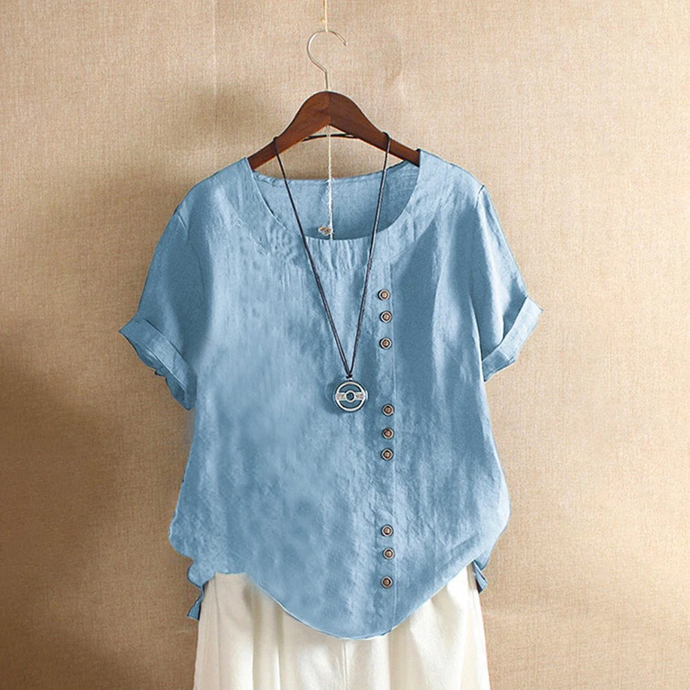 Beeckhoven™ | Luchtige en Comfortabele Katoenen Damesblouse
