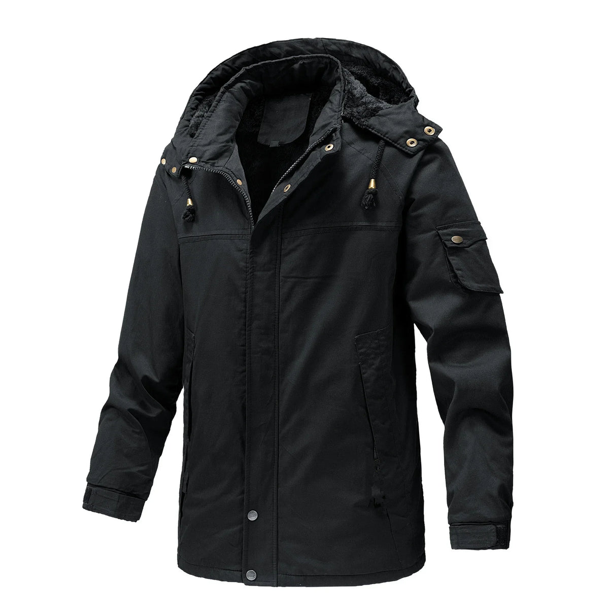 Beeckhoven™ | Warme Fleece-Gevoerde Herenjas met Capuchon