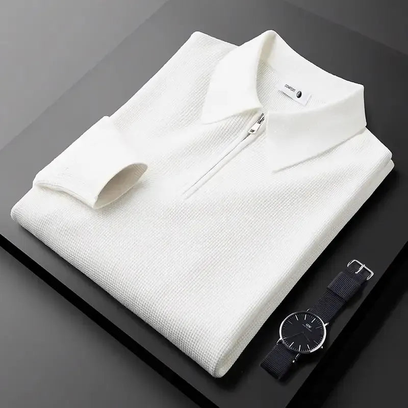 Beeckhoven™ | Premium Gebreide Polo Met Lange Mouwen