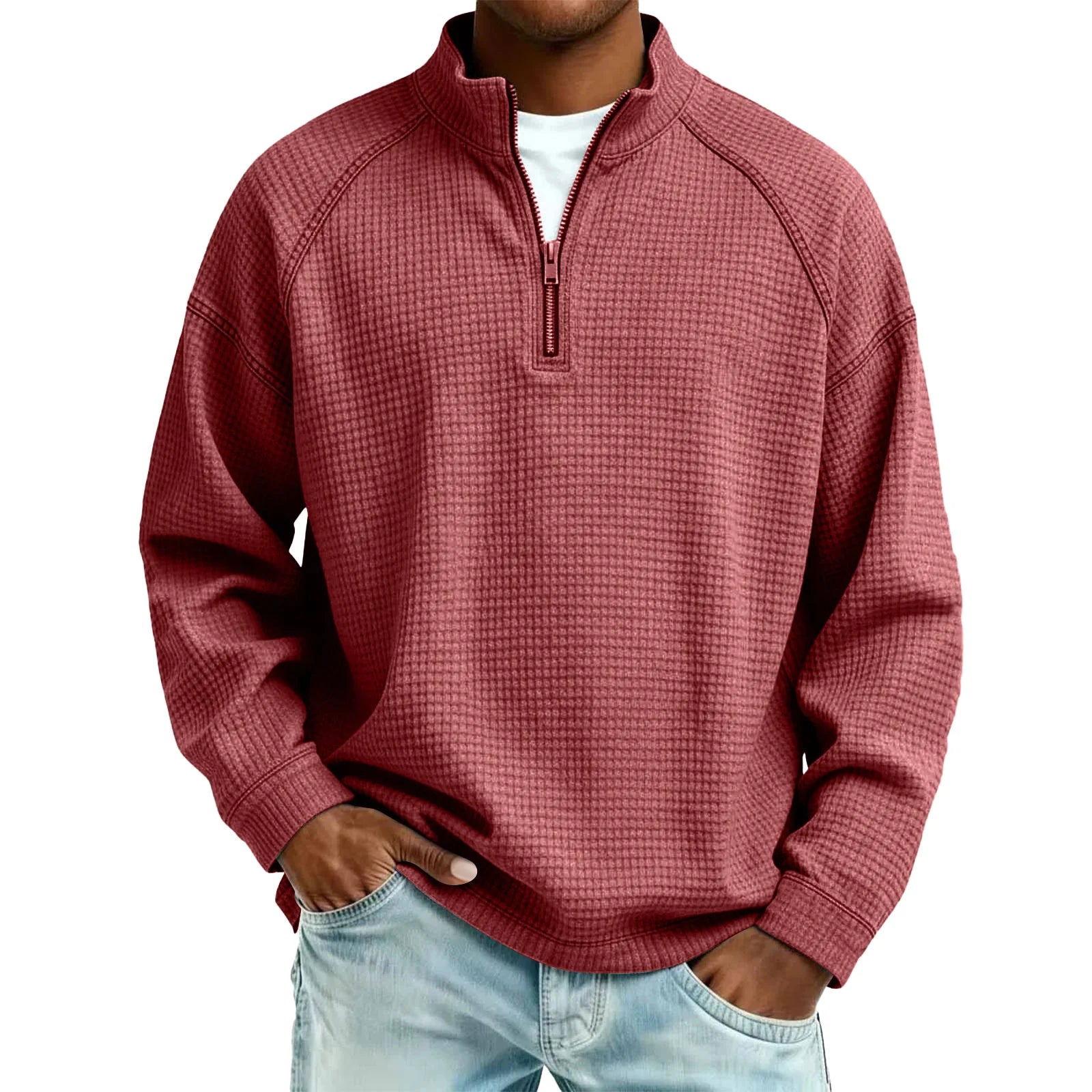 Beeckhoven™ | Wafelgebreid Mannen Sweatshirt