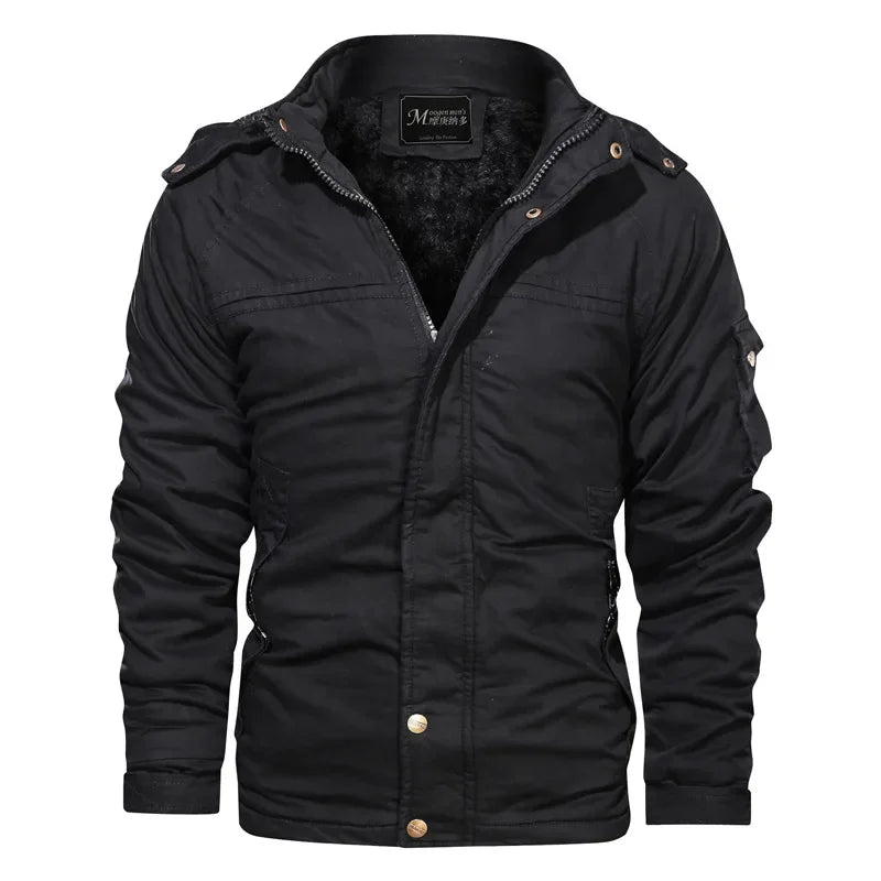 Beeckhoven™ | Warme Fleece-Gevoerde Herenjas met Capuchon