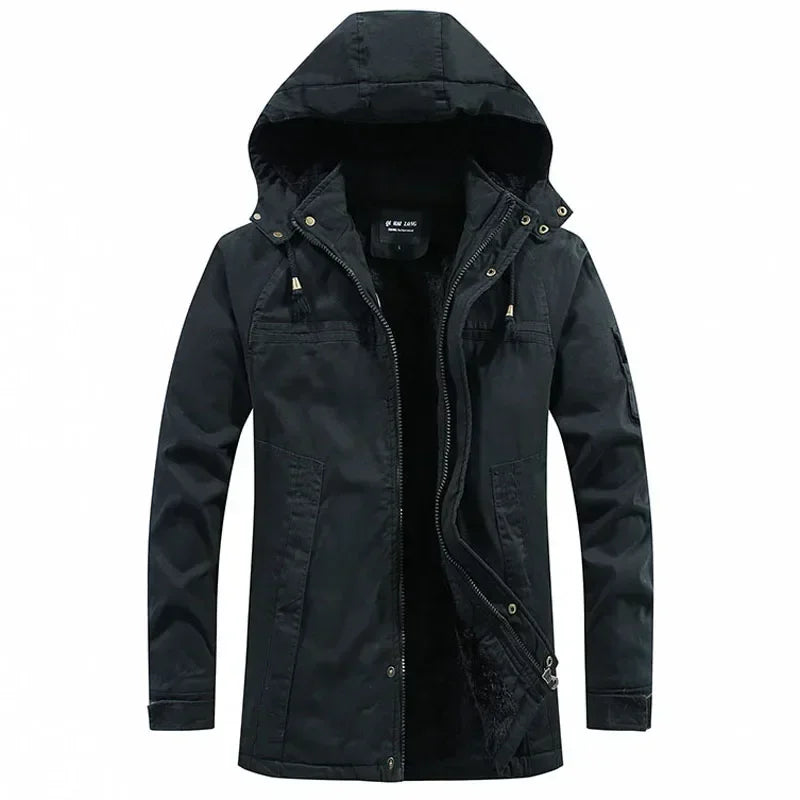 Beeckhoven™ | Warme Fleece-Gevoerde Herenjas met Capuchon