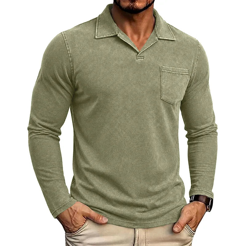 Beeckhoven™ | Vintage Mannen Shirt Met Lange Mouwen