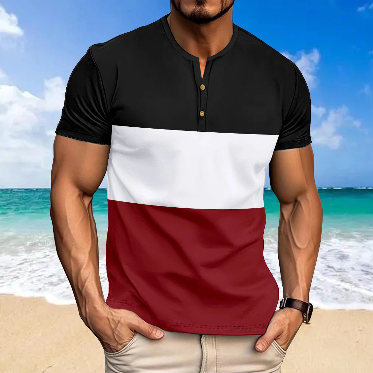 Beeckhoven™ | Kleurrijk Poloshirt Met Knopen