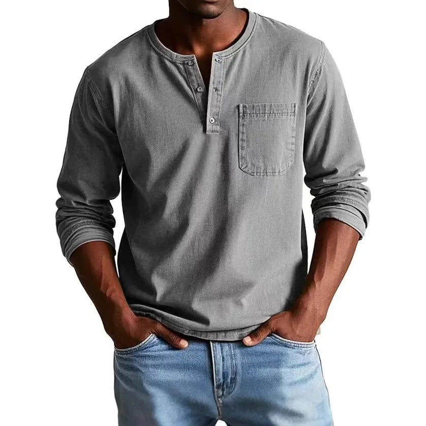 Beeckhoven™ | Heren Casual Henley Longsleeve