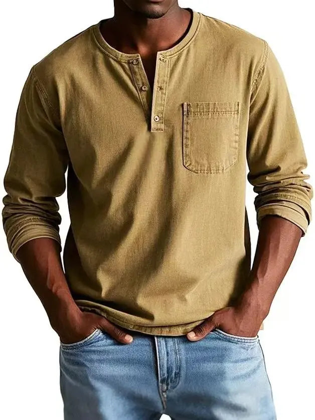 Beeckhoven™ | Heren Casual Henley Longsleeve