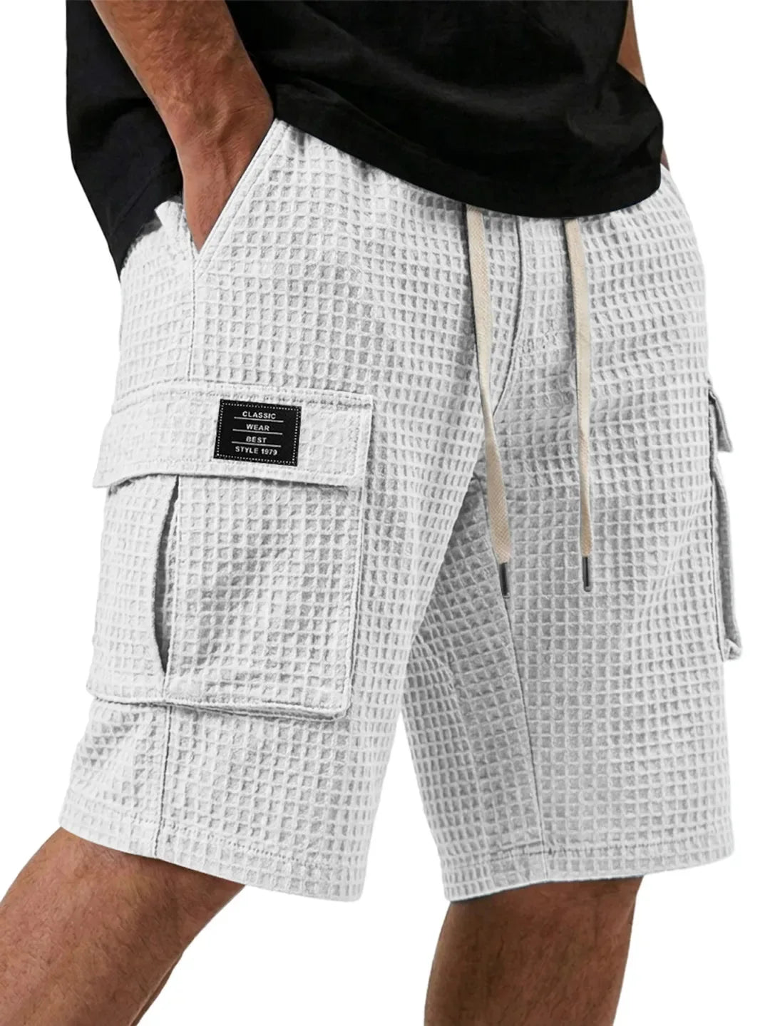 Beeckhoven™ | Casual Short Met Wafelpatroon