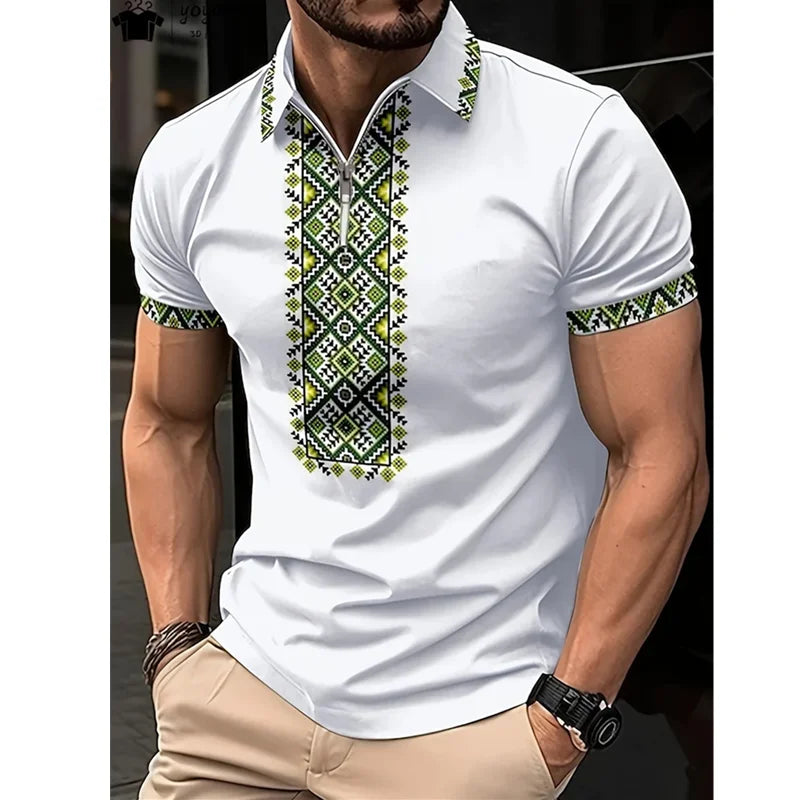 Beeckhoven™ | Heren Polo Met Etnische Stijl