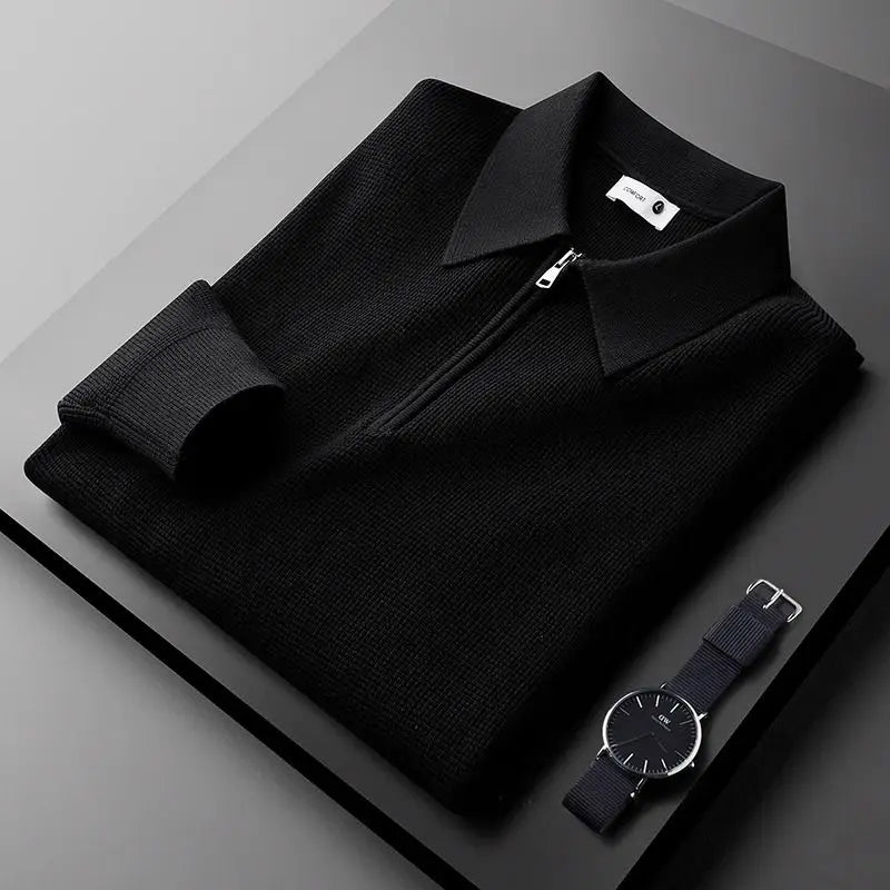 Beeckhoven™ | Premium Gebreide Polo Met Lange Mouwen
