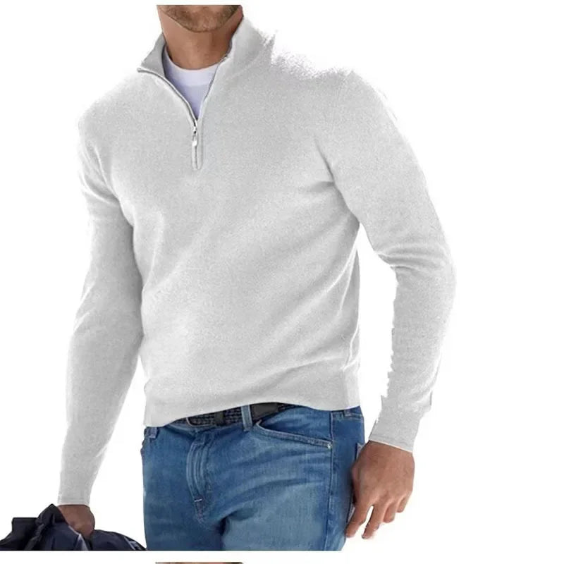 Beeckhoven™ | Casual Heren Trui Met Halve Rits