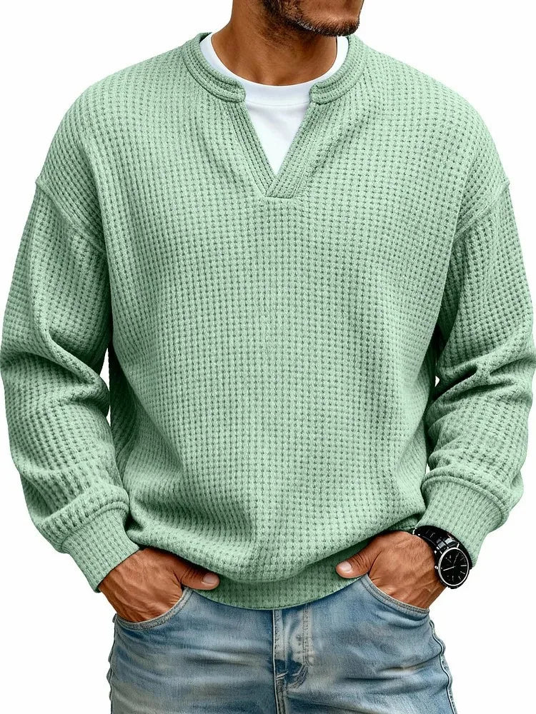 Beeckhoven™ | Casual V-Hals Shirt Met Lange Mouwen