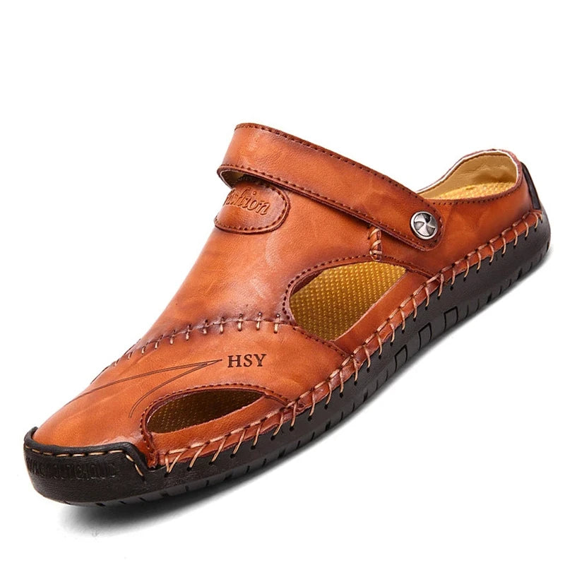 Beeckhoven™ | Comfortabele Klassieke Leren Heren Sandalen