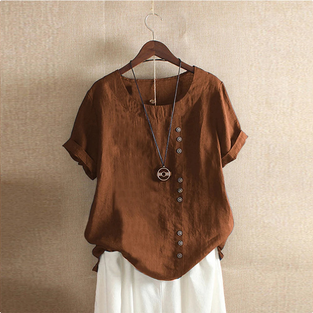 Beeckhoven™ | Luchtige en Comfortabele Katoenen Damesblouse