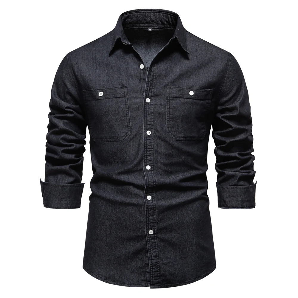 Beeckhoven™ | Hoogwaardig Denim Heren Overhemd