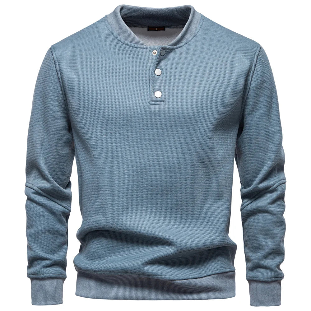 Beeckhoven™ | Fleece Gevoerd Sweatshirt Met Knoopdesign