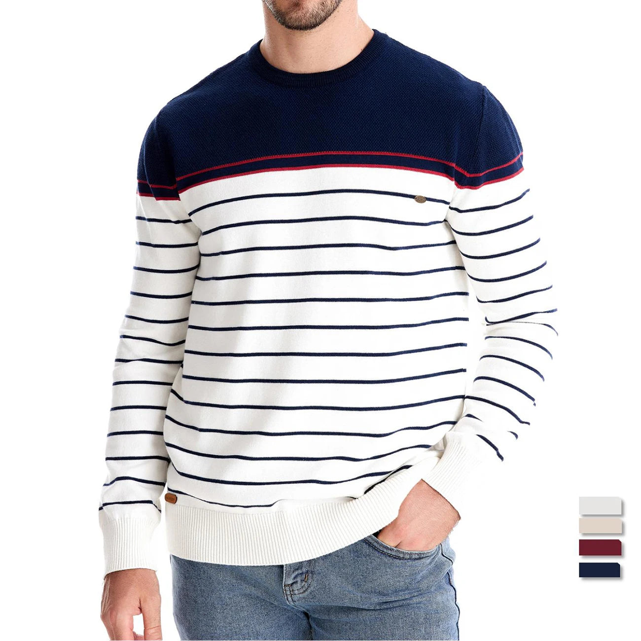 Beeckhoven™ | Heren Trui Met Streepdesign