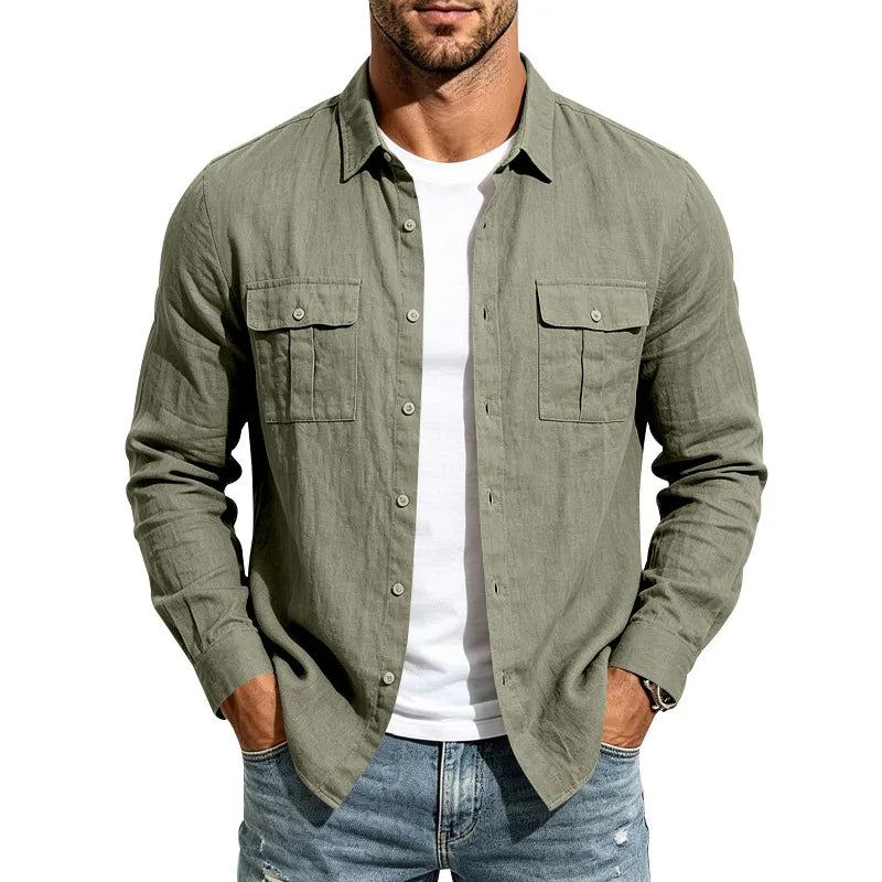 Beeckhoven™ | Linnen Shirt Met Lange Mouwen