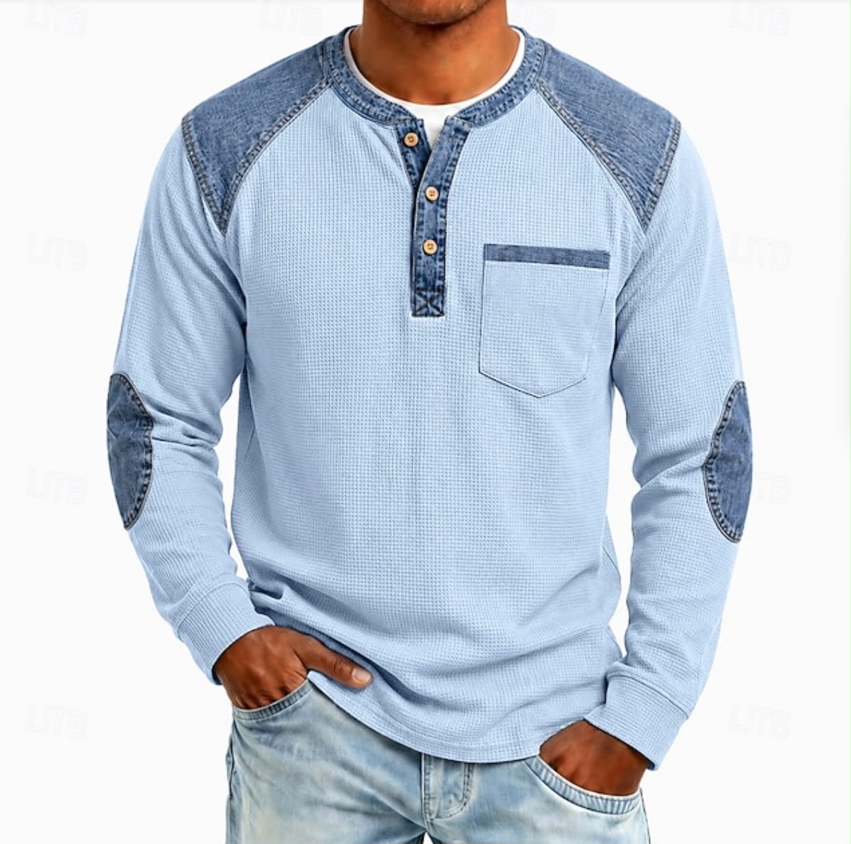 Beeckhoven™ | Vintage Denim Shirt Met Lange Mouwen