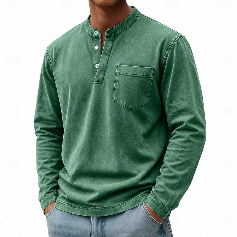 Beeckhoven™ | Vintage Mannen Shirt Met Lange Mouwen