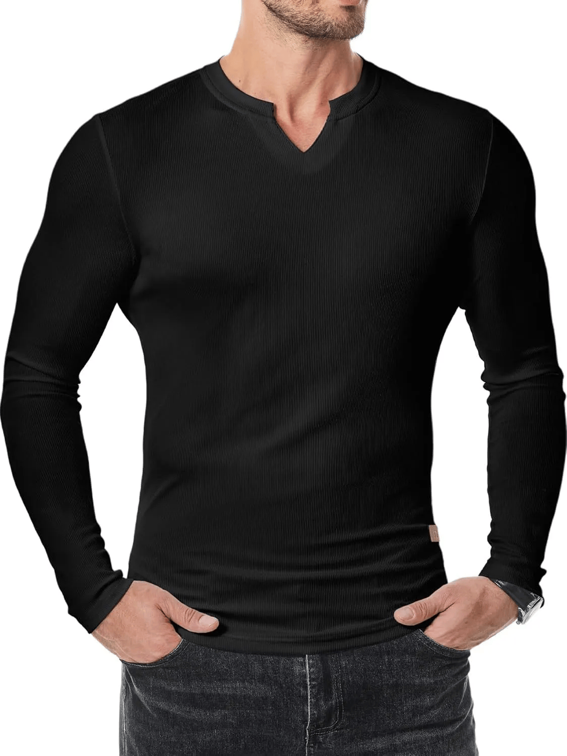 Beeckhoven™ | Casual V-Hals Shirt Met Lange Mouwen