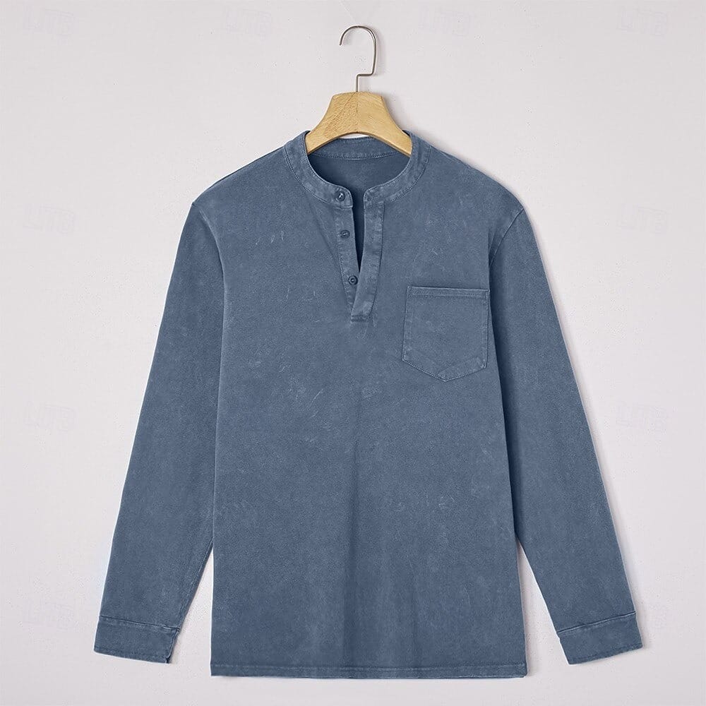Beeckhoven™ | Vintage Mannen Shirt Met Lange Mouwen