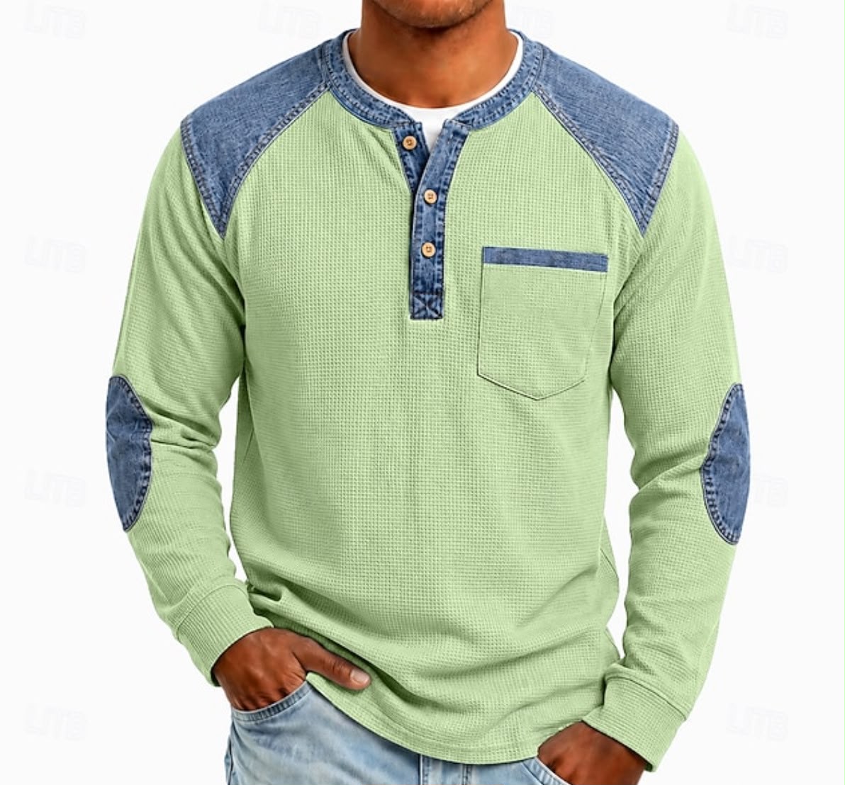 Beeckhoven™ | Vintage Denim Shirt Met Lange Mouwen