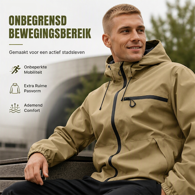 Beeckhoven™ | Waterdichte Heren Outdoor Jas Met Capuchon
