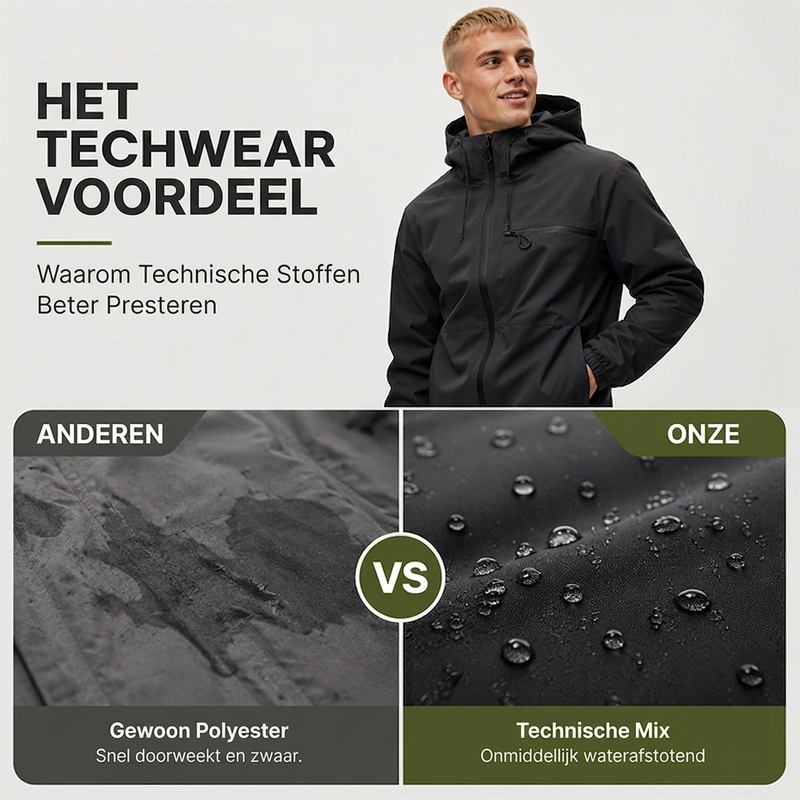 Beeckhoven™ | Waterdichte Heren Outdoor Jas Met Capuchon